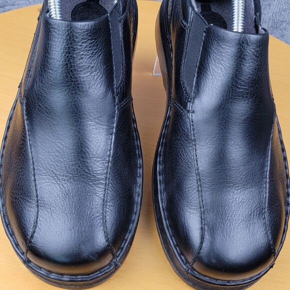Dr Martens Tevin Shoes Men's Size 9 M Black Leather Air Cushion Elastic Slip-On - Picture 10 of 16